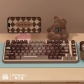 Lucky Bear 104+34 / 54 Cherry Profile Keycap Set Cherry MX PBT Dye-subbed for Mechanical Gaming Keyboard